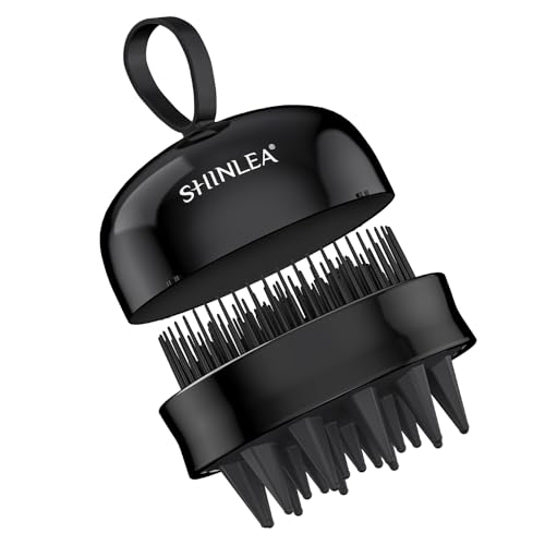 SHINLEA Kopfhaut Massagebürste - Shampoo Bürste für Tiefenreinigung, Silikon Doppelseitiger Haarmassagebürsten für Peeling Reduziert Schuppen, f�