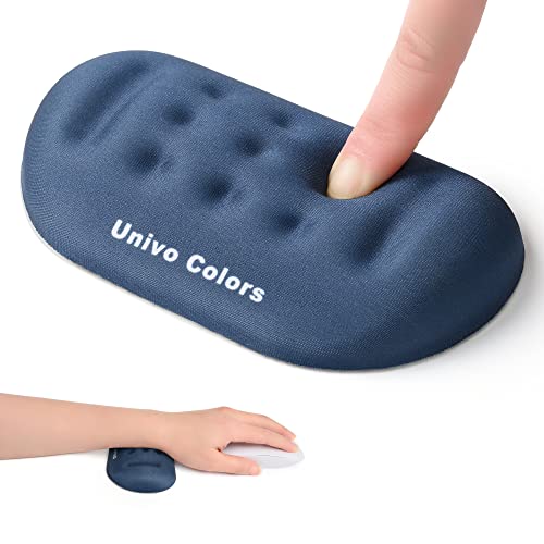 UnivoColors Navy Superfine Memory Foam Wrist Rest Soft Gel Ergonomic Mouse Pad Wrist Support for Mouse, Gaming, Computer, Laptop, Office Wrist Rest Wr