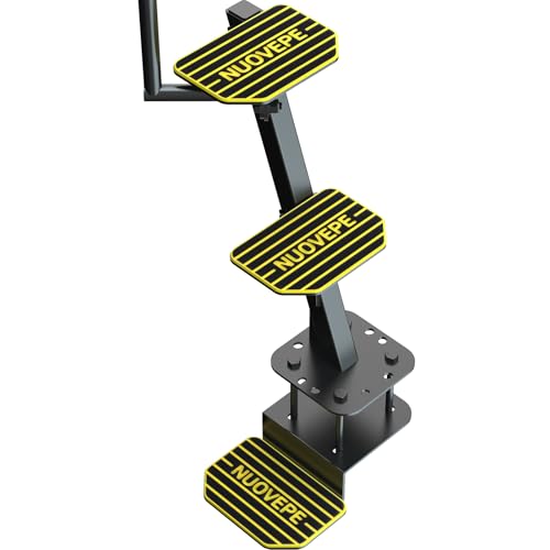 Upgraded Heavy Duty Boat Trailer Steps – 3 Step Tongue Ladder with Safety Handle, 500 lbs Capacity, EVA Anti-Slip Mat, Anti-Rust & Corrosion-Resista