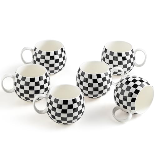 LAUCHUH Coffee Mugs Set, Ceramic Coffee Mugs Latte Cup Porcelain Mugs for Coffee, Tea, Hot Cocoa, Milk, Dishwasher & Microwave Safe for Christmas