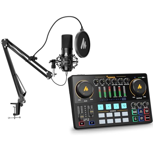 MAONO USB XLR Condenser Microphone, Podcast Equipment Bundle PC Computer with Software for Recording, Studio, Singing, YouTube (A04 Gen2+AME2)