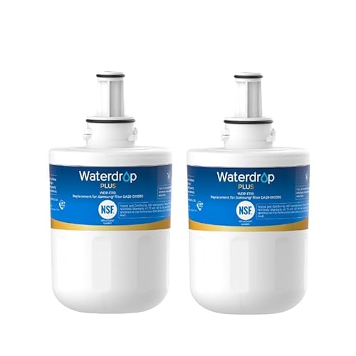 Waterdrop Plus DA29-00003G NSF 401&53&42 Certified Refrigerator Water Filter, Replacement for Samsung DA29-00003G, DA29-00003B, DA29-00003A, Aqua-Pure