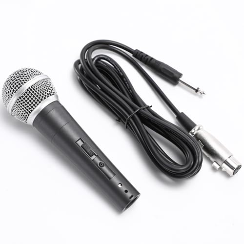 VlogerWave Handheld Wired Microphone, Metal Handheld Wired Microphone for Singing, Upgraded Material Body, 3.5m line Length, Mic Suitable for Live Bro