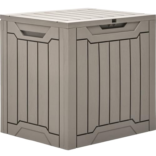 YITAHOME 31 Gallon Outdoor Storage Box, Resin Deck Box and Waterproof Package Delivery Box for Gardening Tools, Pool Supplies, Patio Furniture, Lockab