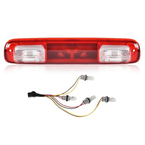 G-PLUS High Mount 3rd Brake Light w-Bulb Compatible with Chevy Silverado GMC Sierra 1500 2500 3500 & HD Models 1999-2006,Fit Chevy Silverado GMC Sierr