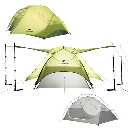 Naturehike Star River EXT Ultralight Tent with DAC Poles, Waterproof 2 Person Backpacking Tent, Double Layer Free Standing Two Person Tents
