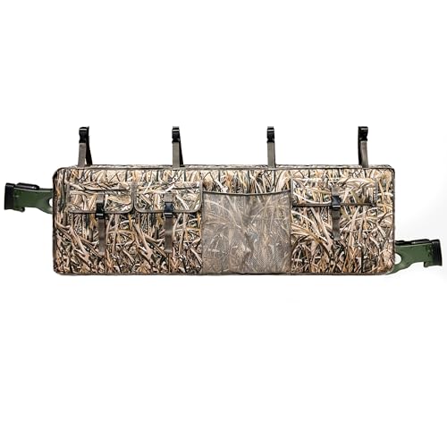 MYDAYS Double Gun Rack for UTV,Improve Style Gun Carrier Rifle Case Rear Storage Bag Roll Cage Cargo Organizer for 2 Guns Camo