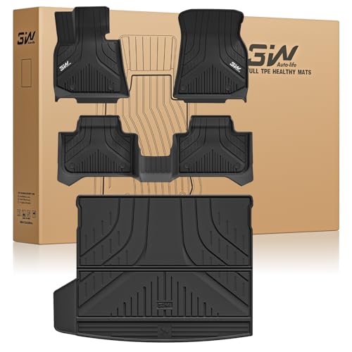 3W Floor Mats & Cargo Liner for BMW X3 2025 2026, Accessories Custom Fit TPE All Weather 1st & 2nd Row Car Mats and Trunk Liners for BMW X3 30-M50 xDr