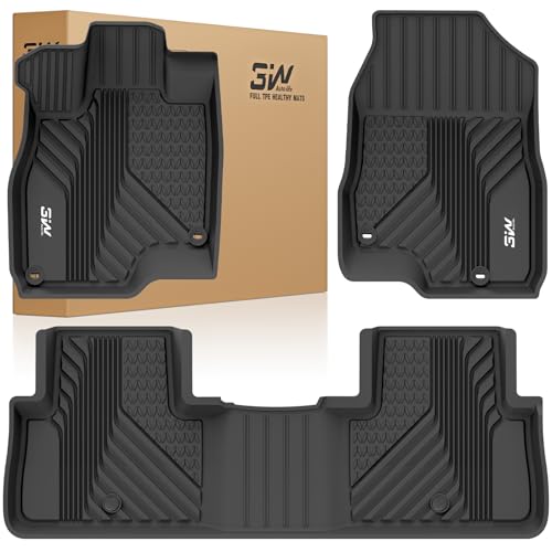 3W Floor Mats Fit for Acura RDX 2025 2024 2023 2022 2021 2020 2019 TPE Non-Slip All Weather Custom Fit Floor Liner for Acura RDX 1st & 2nd Row Full Co