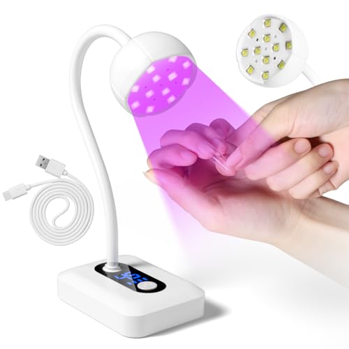 krofaue UV LED Nail Lamp for Gel Nails 36W Portable Nail Dryer with Auto-Sensing & LCD Display Rechargeable Gel Nail Light with 3 Timers Cordless Goos
