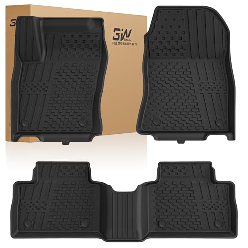 3W Floor Mats Fit for Nissan Kicks 2025 2026 (Not Fit Play Version) Accessories TPE All Weather Floor Liner, 1st and 2nd Row Car Mats Tunk Mats Full (