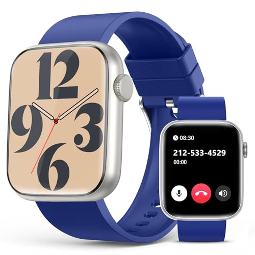 Smart Watches for Men Women with Blood Pressure Monitor, 1.9'' HD Full Touch Screen Fitness Tracker, 123 Sports Modes, Waterproof Smartwatch with Hear