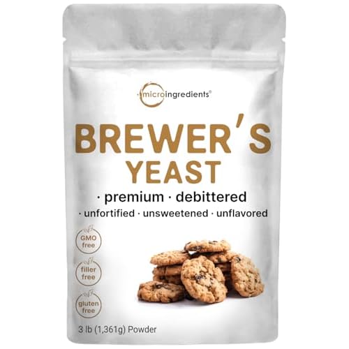 Brewers Yeast Powder for Lactation, 3lbs (90 Servings) | Debittered Brewers Yeast for Breastfeeding Support | Great for Lactation Cookies & Tea | Rich