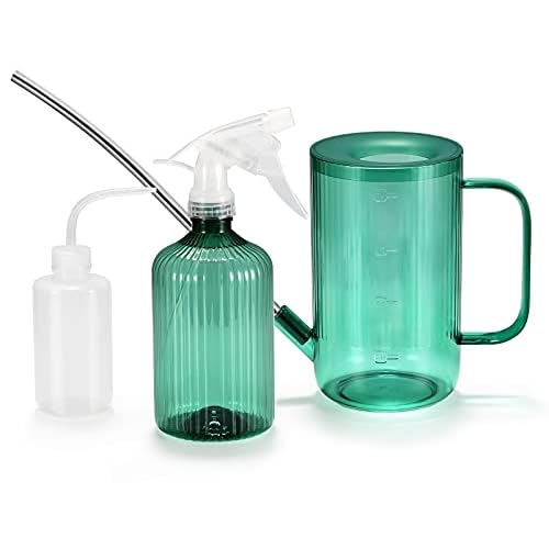 ONEDONE Watering Can Indoor Plants - Plant Watering Can 34 OZ, Long Spout Small Watering Can for House Plants Garden Potted Flowers with Spray Bottle,