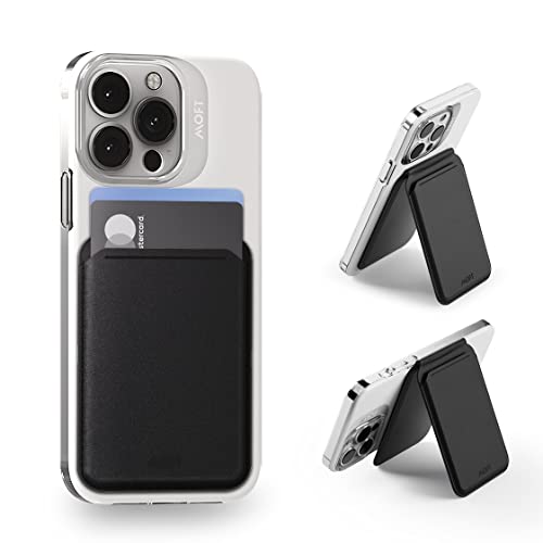 MOFT MagSafe Wallet Card Holder, Fit 1-2 Cards, Adjustable Magnetic Wallet Stand with Open ID Window, Quick Access Flash Phone Stand for iPhone 16-15-