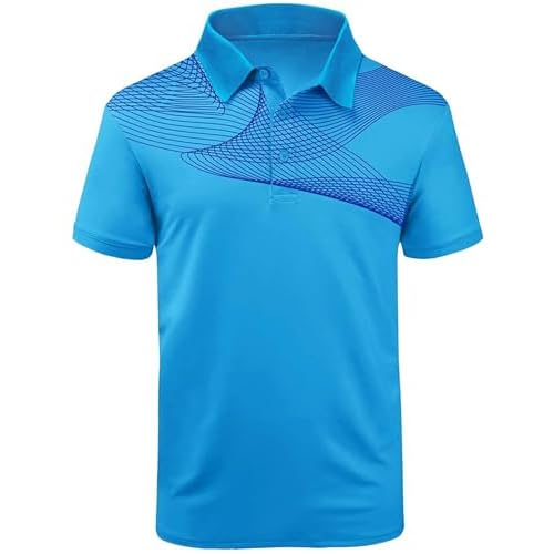 ZITY Golf Polo Shirts for Men Short Sleeve Athletic Tennis T-Shirt Blue Purple 3X-Large