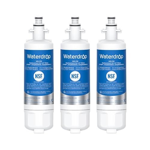 Waterdrop ADQ36006101 Replacement for LG® LT700P® Refrigerator Water Filter, Kenmore® 9690, 469690, ADQ36006102, LFXS30766S, LFXS24623S, FML-3, RFC