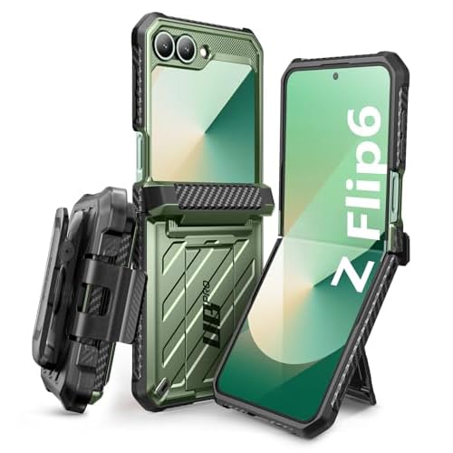SUPCASE for Samsung Galaxy Z Flip 7 FE Case with Stand & Belt-Clip (Unicorn Beetle Pro), [Hinge Protection] [Front Screen Protector] Full Body Rugged