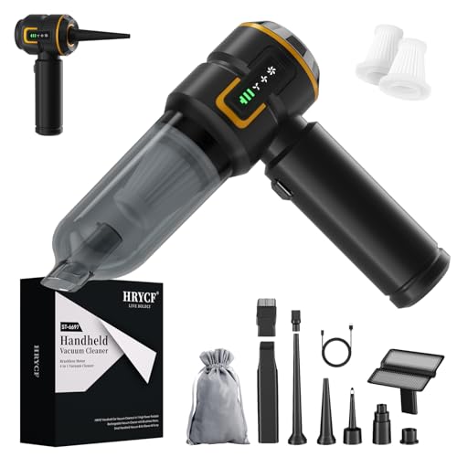 Car Vacuum Cleaner,Advanced Clean Cordless Handheld Vacuum, 4-in-1 20000PA High Power Portable Rechargeable Vacuum Cleaner with Brushless Motor Digita