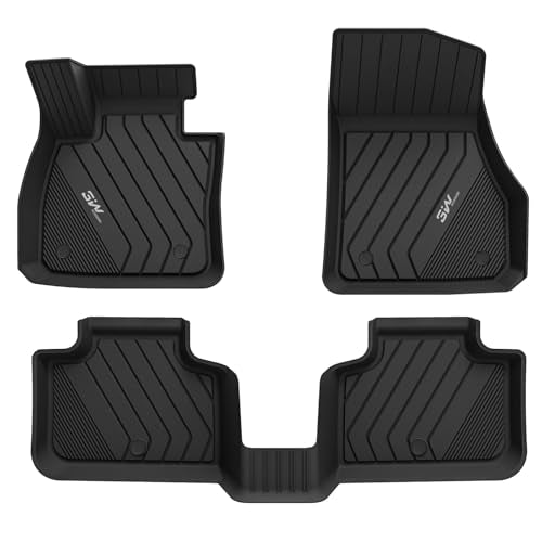 3W BMW X2 Floor Mats Fit for 2018-2023 & BMW X1 Floor Liner Fit for 2016-2022 Custom Fit All Weather TPE Floor Liner for X2 28i M35i 1st & 2nd Row Ful