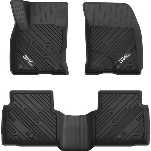 3W Floor Mats Fit for Ford Escape 2020 2021 2022 2023 2024 2025 (NOT for Hybrid), TPE All Weather Custom Fit Floor Liner for Ford Escape 1st and 2nd R