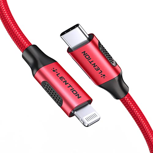 LENTION USB C to Lightning iPhone Cable MFi Certified Type C Fast Charging Cord 3.3ft, Nylon Braided Charger Cable Compatible iPhone 13-12-11-Mini-Pro