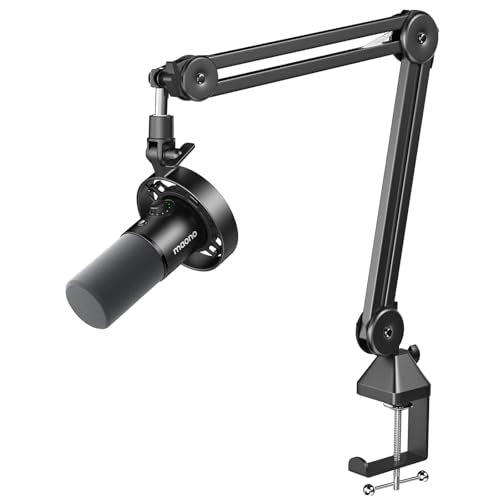MAONO Podcast Mikrofon XLR-USB, Dynamisches Mikrofon PC mit Mikrofonarm und Mute Button, Vocal Mic Gesangsmikrofon für Streaming, Studio,Gaming und A