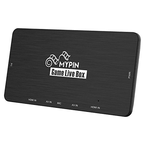 USB3.0 Game Capture Card with HDMI-AV-YPbPr Input Recording 1080P@60fps Support Live Streaming and Compatible with PlayStation 4- Xbox One-Xbox 360-Ni