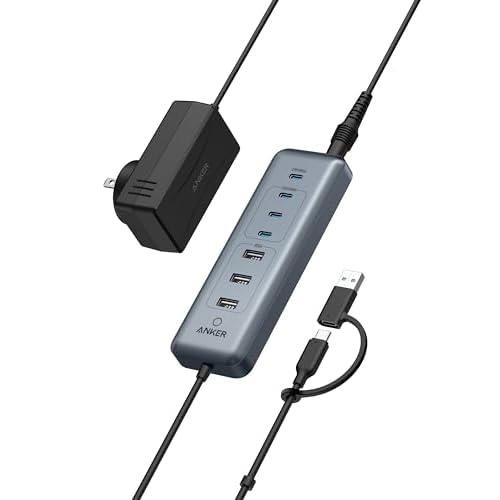 Anker 8-in-1 5Gbps USB-C Hub with 3x USB-A & 4x USB-C Ports, 100W USB-C PD, for Laptops, MacBook, iPad