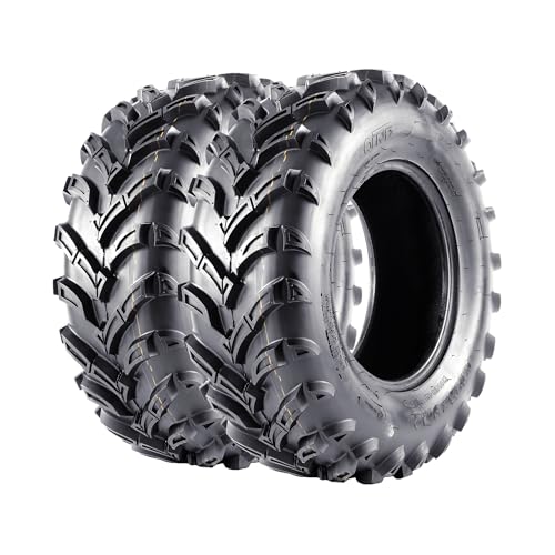 Garvee ATV 25x10-12 6PR QD137 All Terrain ATV Tires, Front 25x10-12, 6PR, 205-65-12, 25" 25x10x12 UTV Tire, Set Of 2