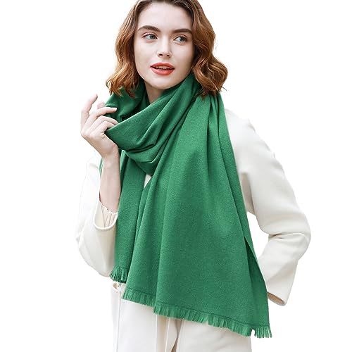 RIIQIICHY Scarfs for Women Pashmina Shawl Wraps for Evening Dresses Women Scarf for Wedding Large Winter Scarves Dark Green