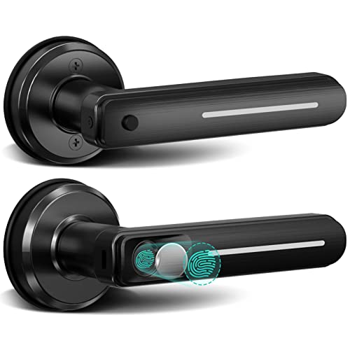 GeekTale Fingerprint Door Lock Smart Door Lock with Handle Biometric Door Lock for Bedroom Home Office