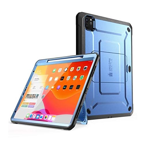 SUPCASE UB Pro Series Case for iPad Pro 11 2020, Support Apple Pencil Charging with Built-in Screen Protector Full-Body Rugged Kickstand Protective Ca