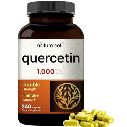 NatureBell Quercetin 1,000mg Per Serving, 240 Capsules | Ultra Strength Bioflavonoid Supplement for Immune Support | Third-Party Tested, Non-GMO, Glut