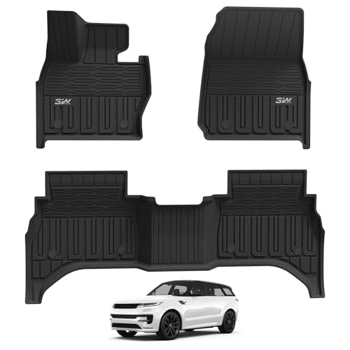 3W Floor Mats Fit Range Rover Sport 2023 2024 2025(Not for Range-Land Rover Discovery Sport) TPE All Weather Custom Fit for Land Rover Sport 1st and 2