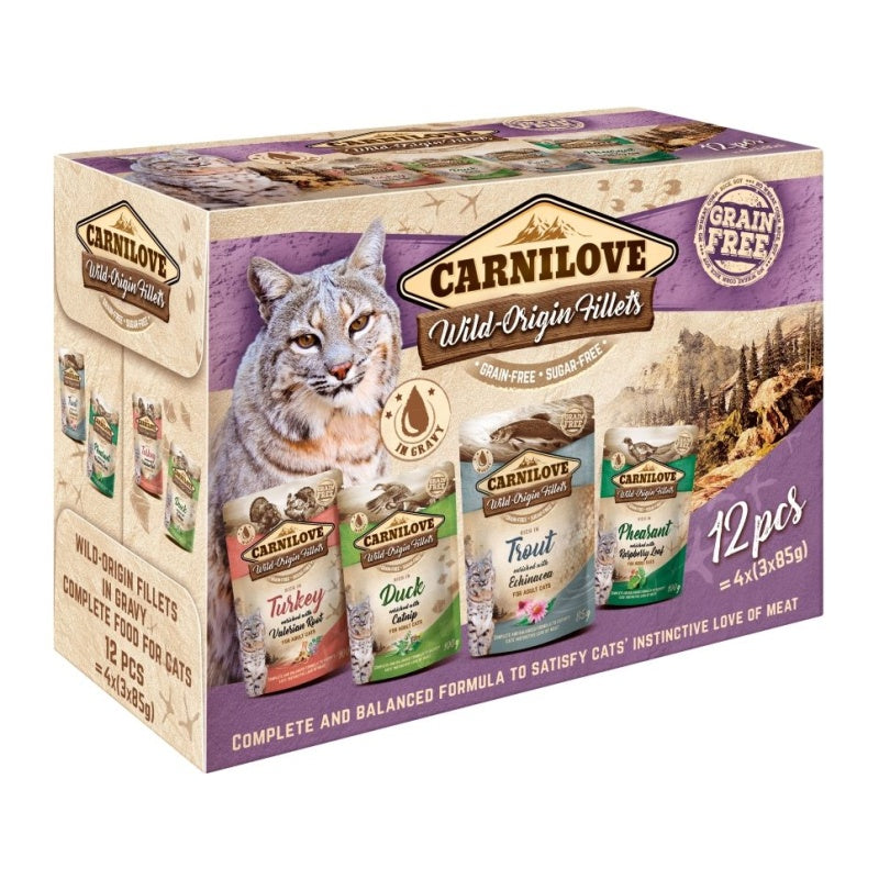 Carnilove Wet Cat Food Pouch Multipack - 12 x 85g