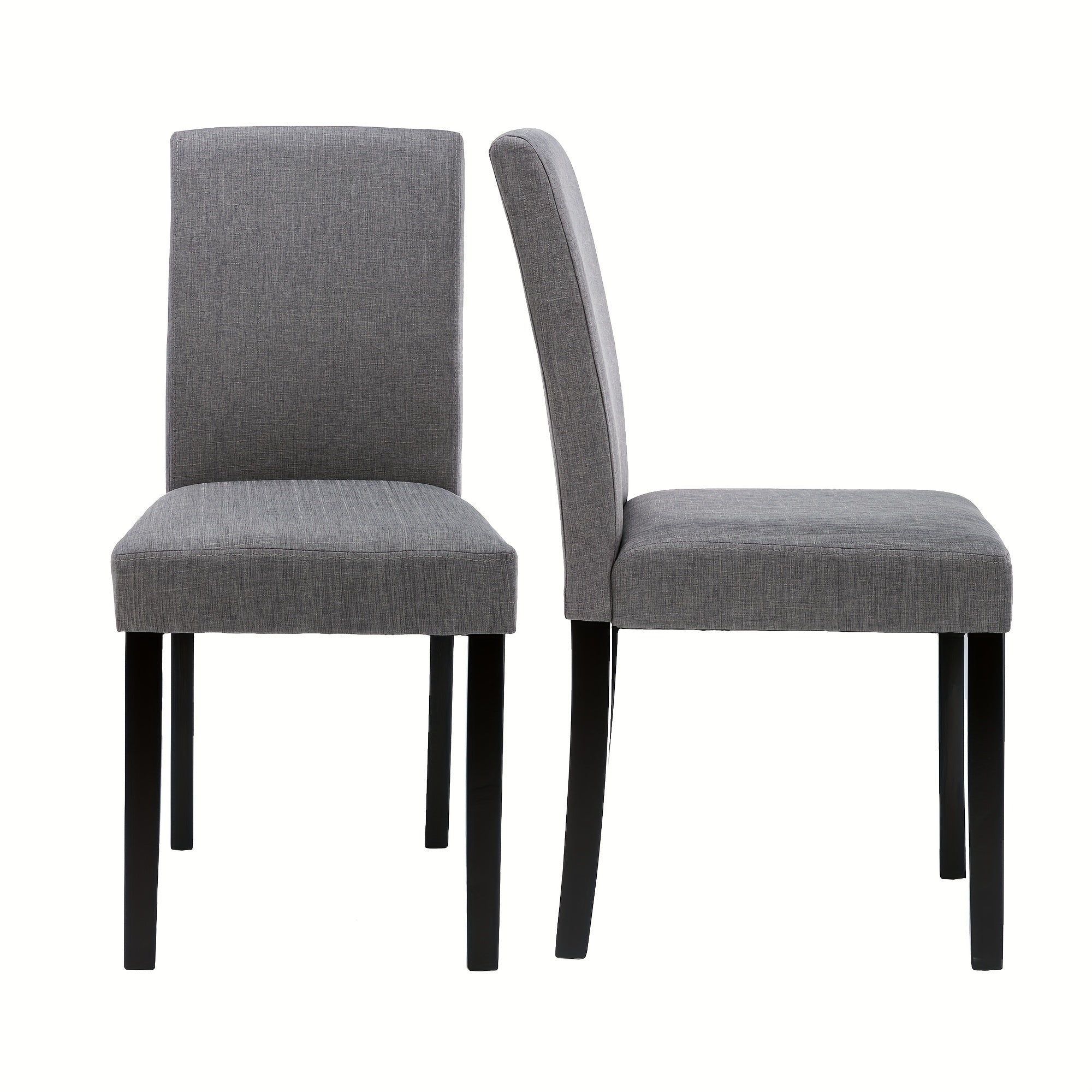 TEMU Dining Chairs Set Of 2, Gray Fabric Upholstered Dining Room Chairs With Solid Wood Legs, Dining Side Chairs For Home Kitchen Dining Room