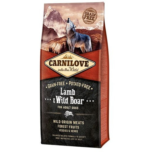 Carnilove Lamb and Wild Boar Dry Dog Food - 1.5kg