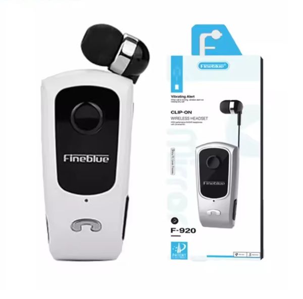 Fineblue F920 pro Collar Bluetooth Earphone Wireless Headphone In the Lotus Clip on Handsfree Headset ears with removable wire for phone Wit