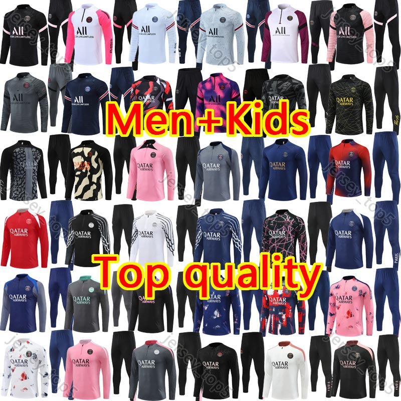 2025 p Paris tracksuits training chandal 21 22 24 25 26 survetement tuta retro futbol ES Soccer football tracksuit kid men kids kit