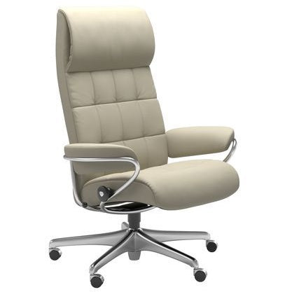 Stressless London High Back Office Chair - Steel Base - Leather - Noblesse