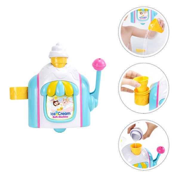 Bath Toys Ice Cream Bath Toy Tub Bubble Machine Kids Wand Blower Maker Abs Child Plaything Baby 230923