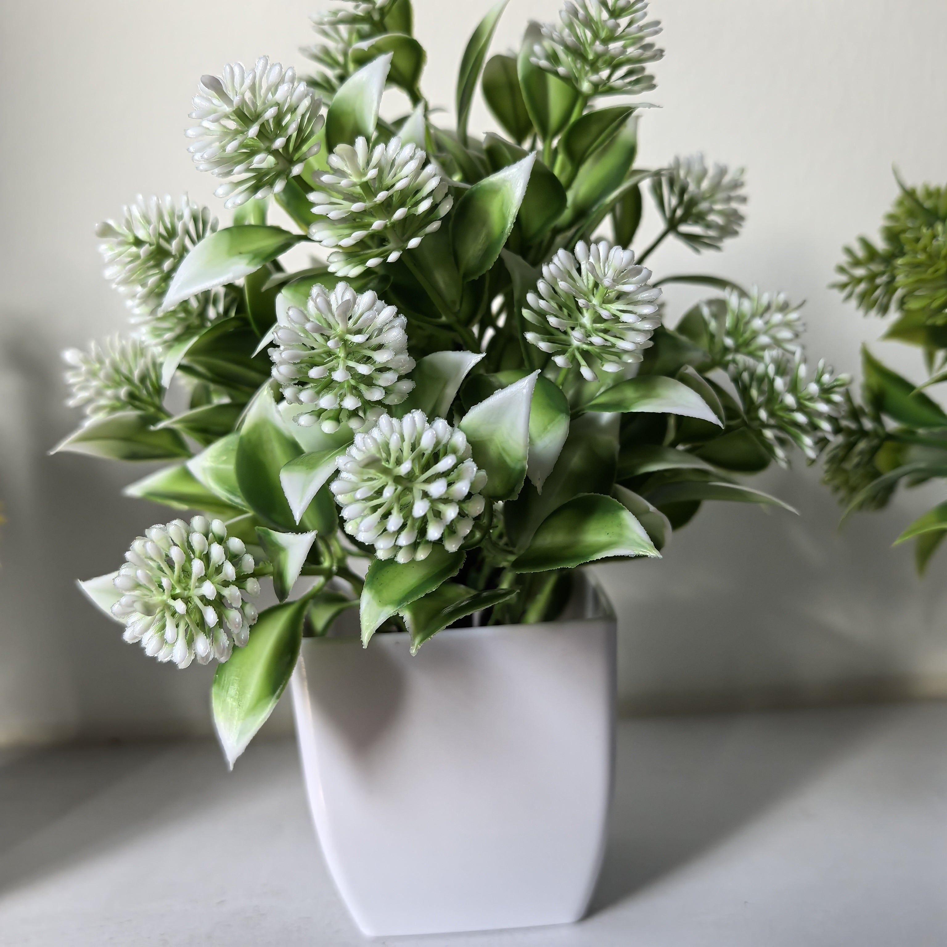 TEMU 1pc Fake Plants Small Artificial Potted Plants For Home Office Farmhouse Bathroom Bedroom Decor Indoor