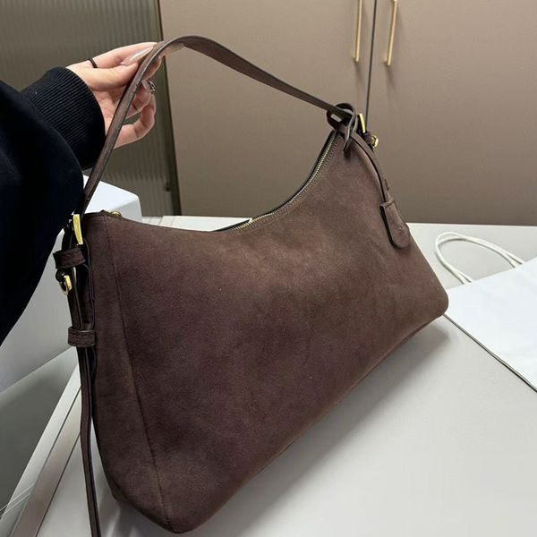 2024 Designer Shoulder Bags Totes Soft Lux Leather Luxury Handbag Casual Women&#039;s High Quality New Tote Autumn Winter Suede Underarm Buc