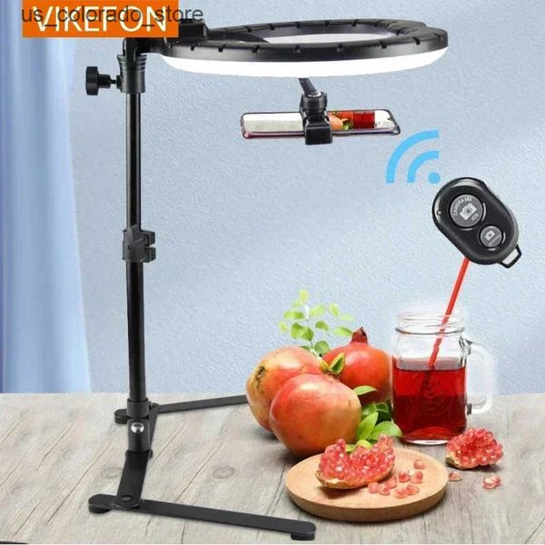 Cell Phone Mounts Holders VIKEFON Universal Mobile Phone Holder For Live Streaming Photography Light Phone Ringlight Tripod Stand Photo Vide