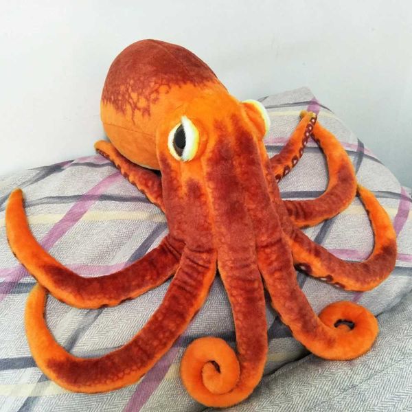 Simulated Orange Octopus Baby Childrens Stuffed Plush Toy Birthday Gift Marine Animals W250107