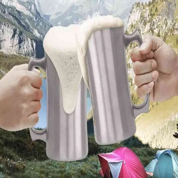 Stainless Double Layer Steel 304 Beer Vacuum Warm Cold Coffee Cup