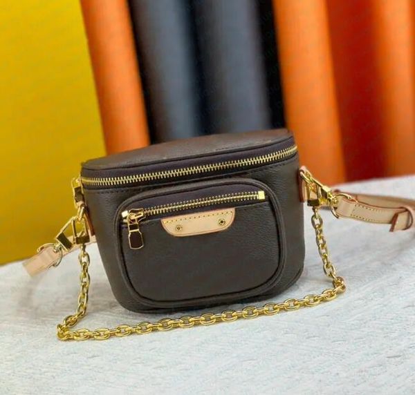 Fashion Brand Mini bumbag Handbag Women designer Waist Bag gradient flower Print Fanny Pack luxury Belt bum Bag Men Chest Bags Chain leather