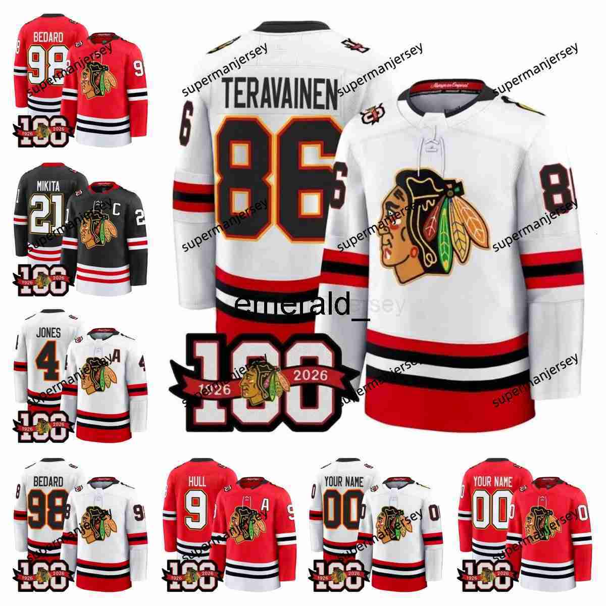 New 2025 Chicago Blackhawks Winter Classic Jersey - Bedard Kurashev Foligno Hall Teravainen Anderson Jones Brossoit Nazar