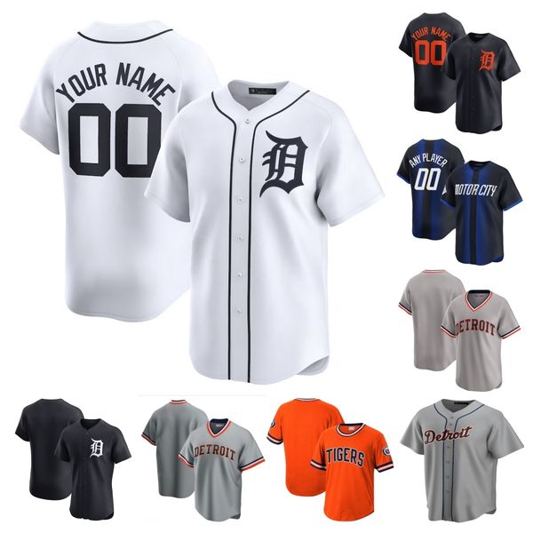 Tigers Baseball Jersey Parker Meadows Kerry Carpenter Andy Ibanezs Justyn-Henry Malloy Trey Sweeney Dillon Dingler Alex Cobb Matt Vierling M